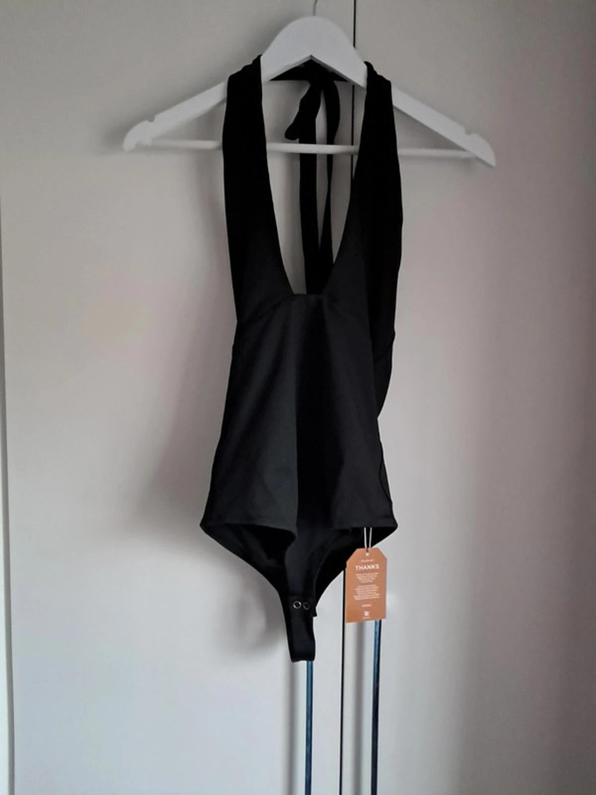Black halterneck bodysuit