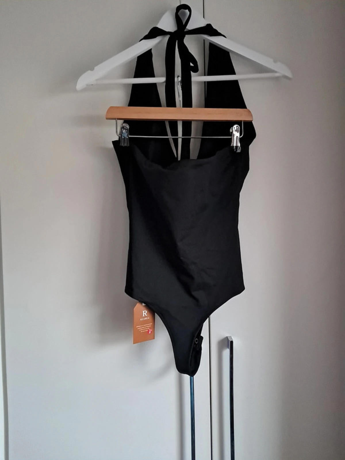 Black halterneck bodysuit