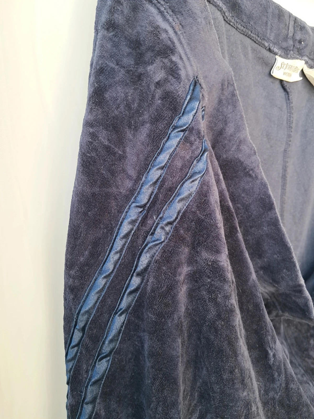 Blue suede joggers