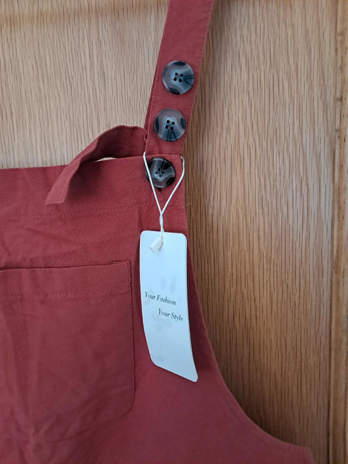 Burnt orange dungarees
