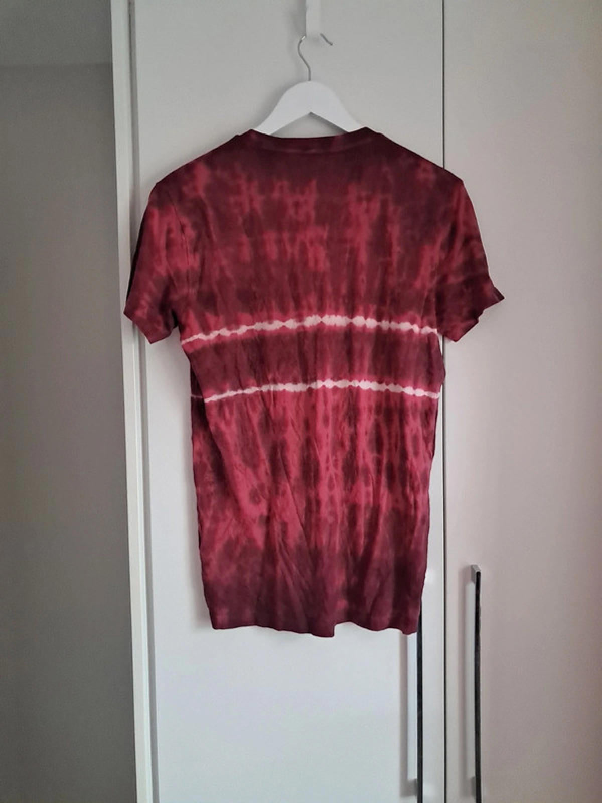 Red stripe tie dye t shirt