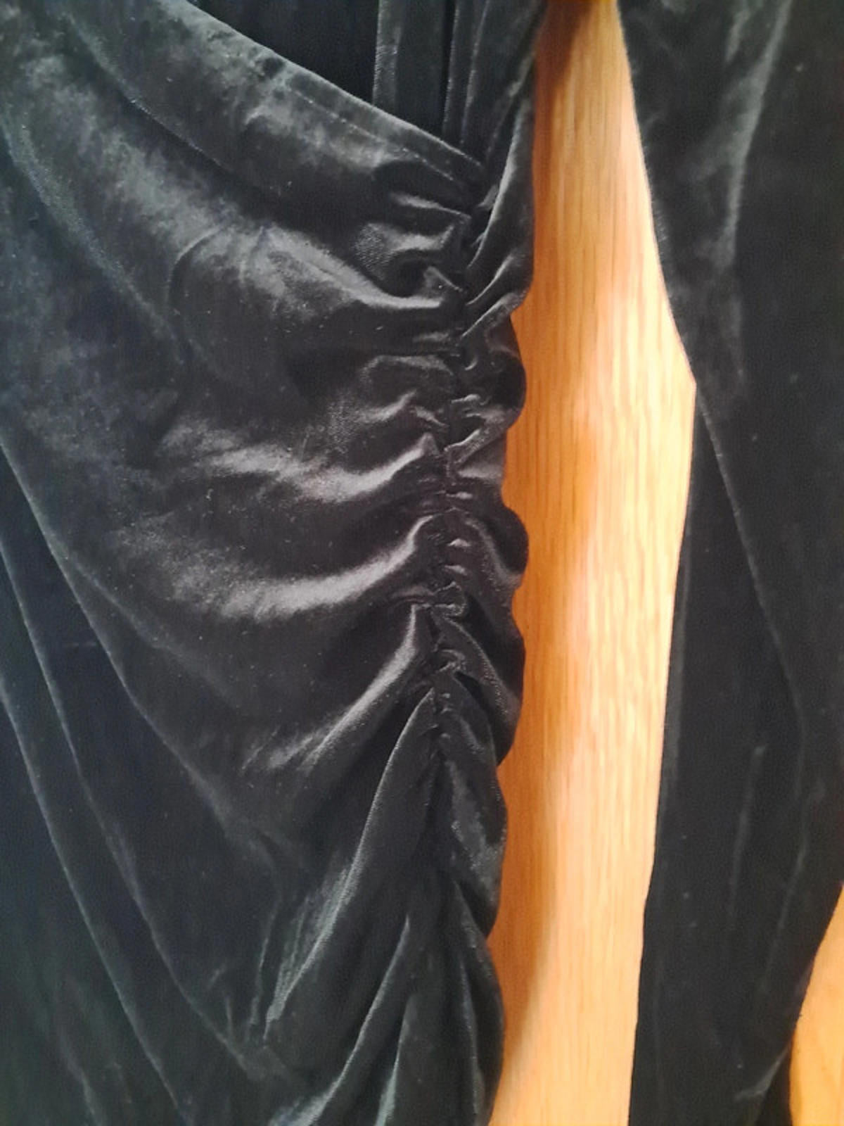 Black velvet wrap dress