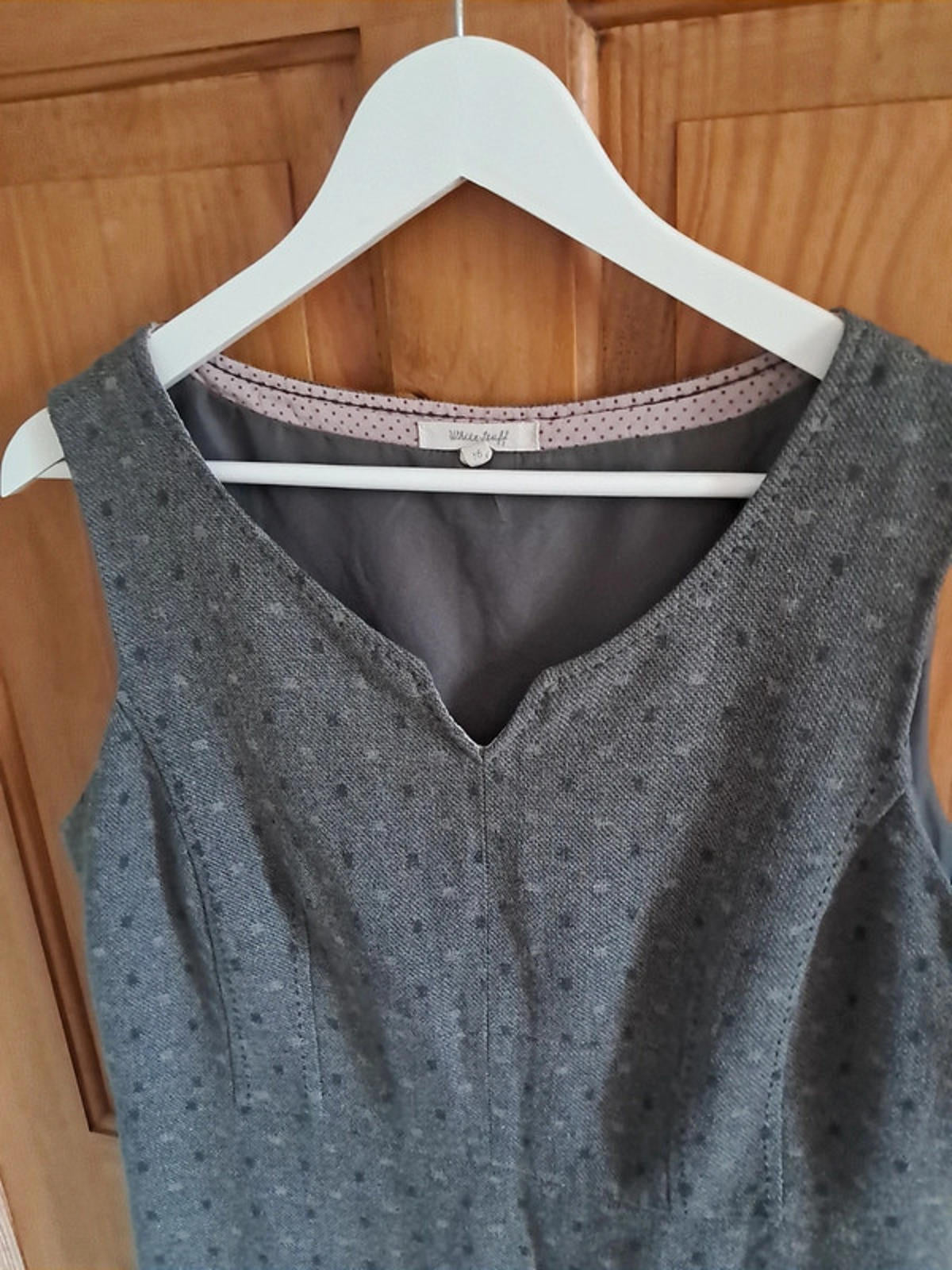 Grey pinafore dress