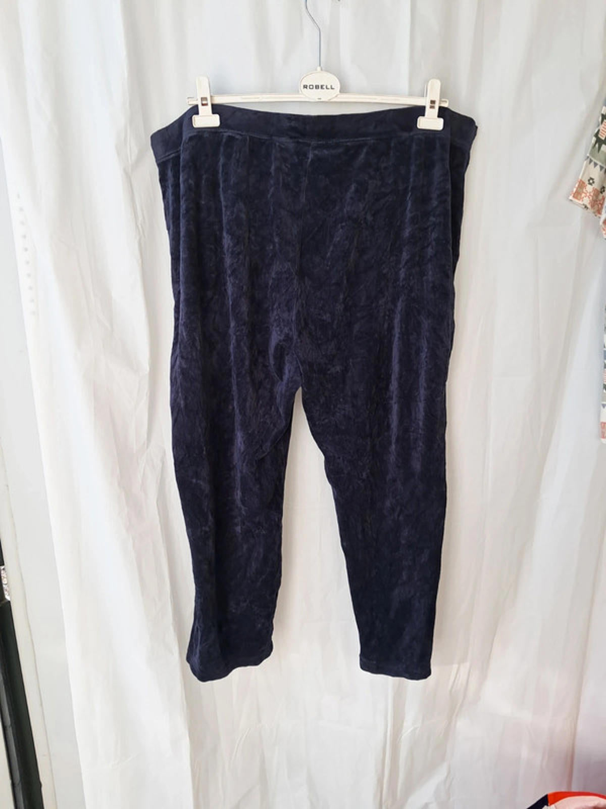 Blue suede joggers