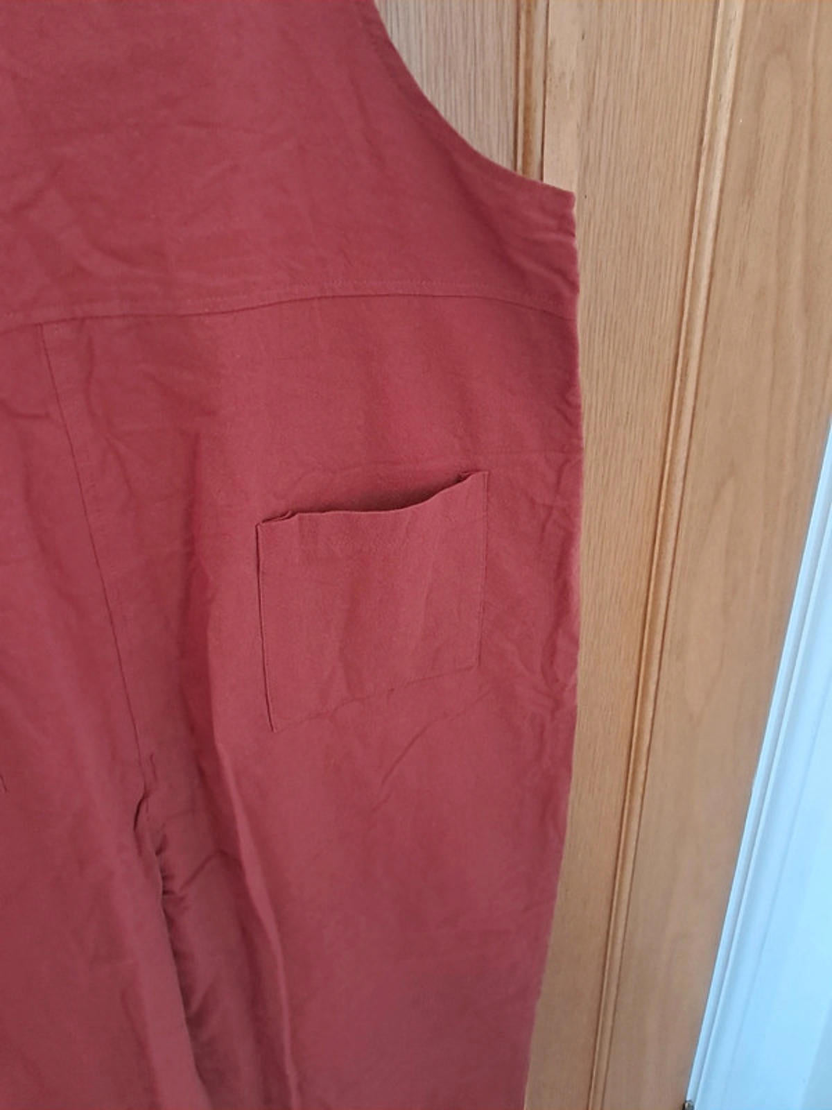 Burnt orange dungarees