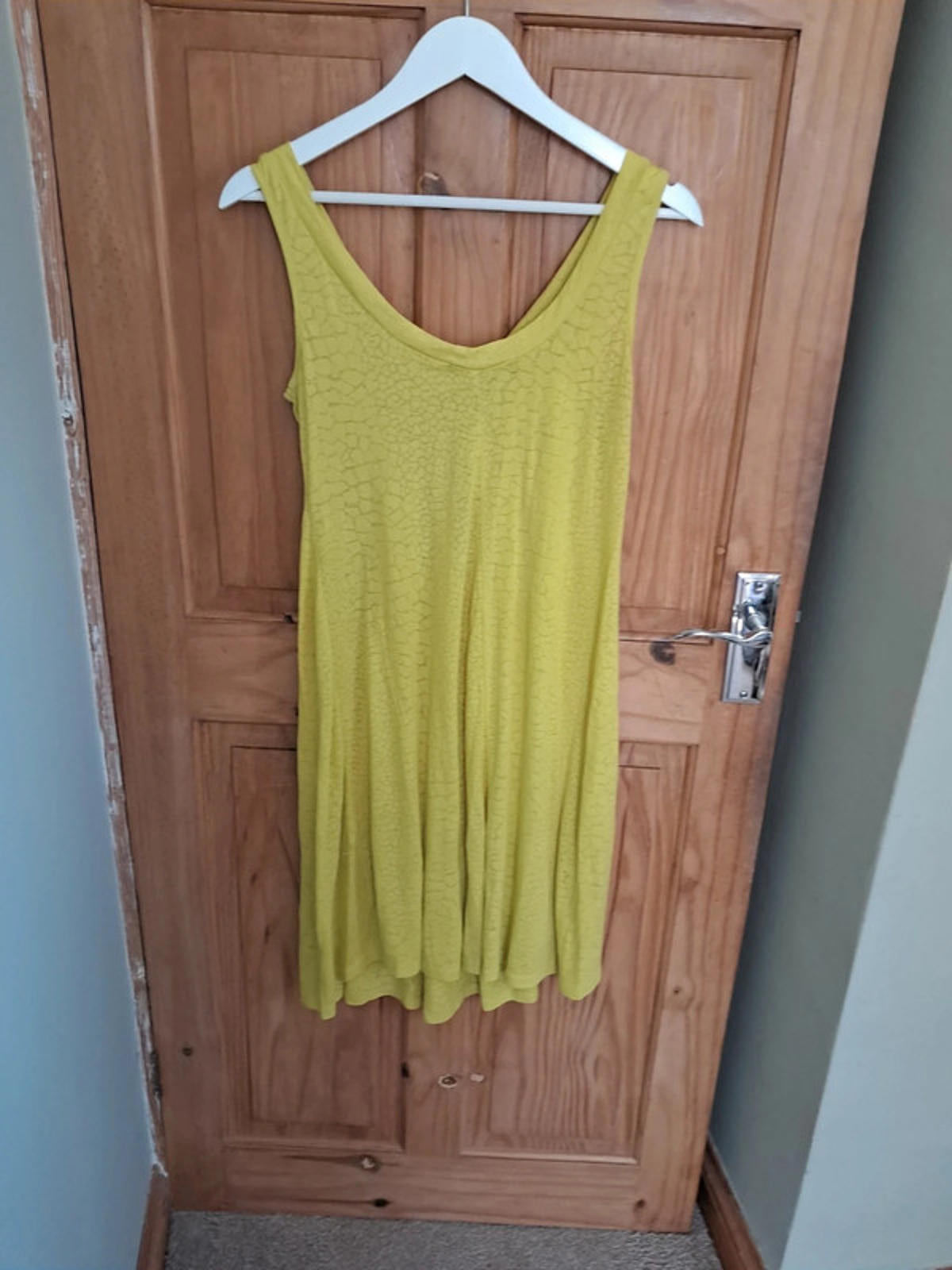 Neon Green print dress