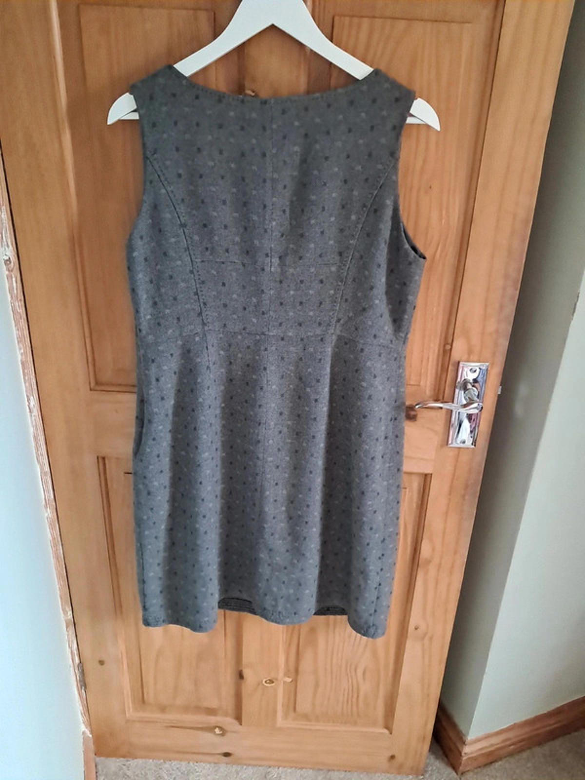 Grey pinafore dress
