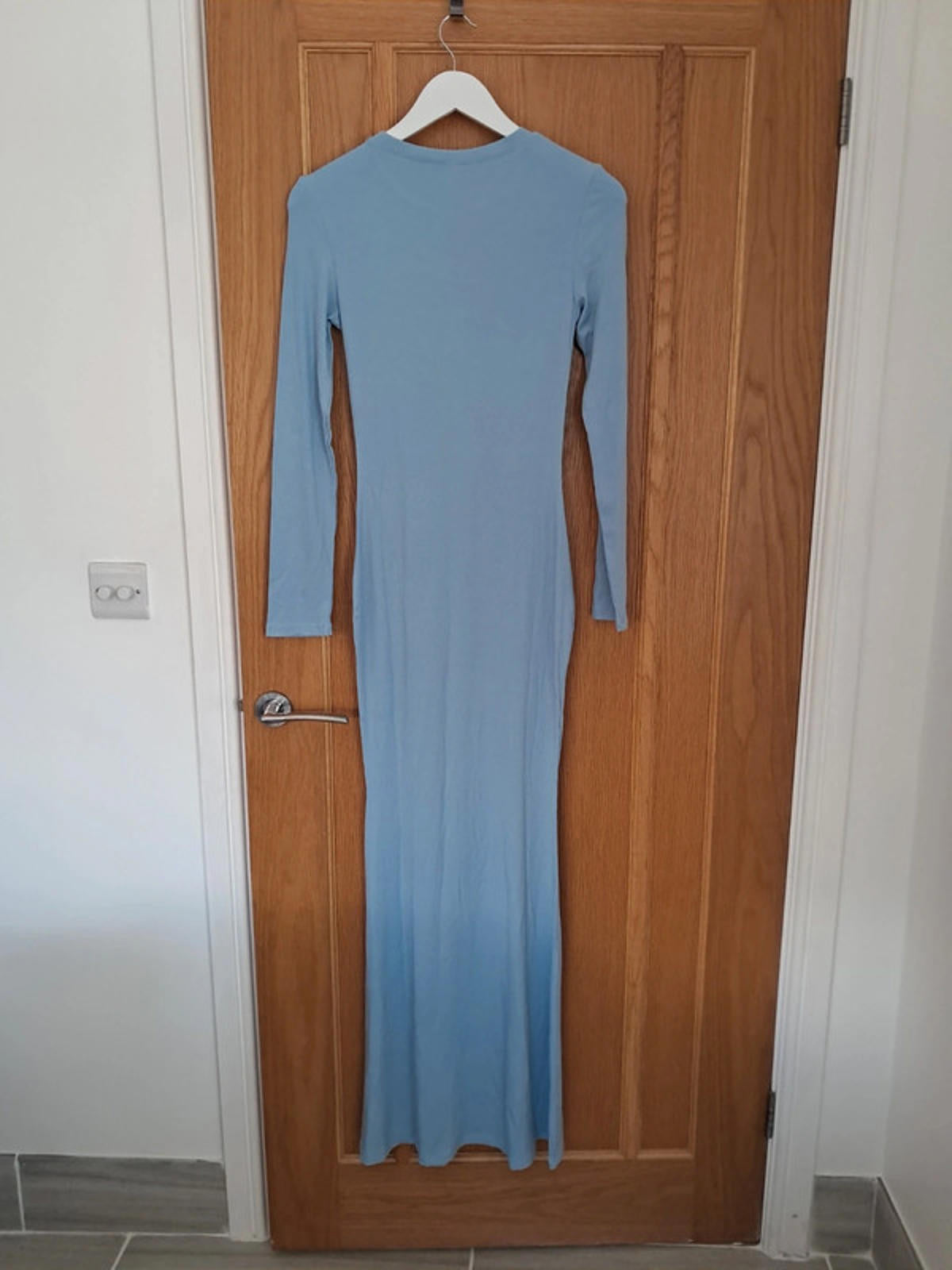 Blue long sleeve bodycon dress
