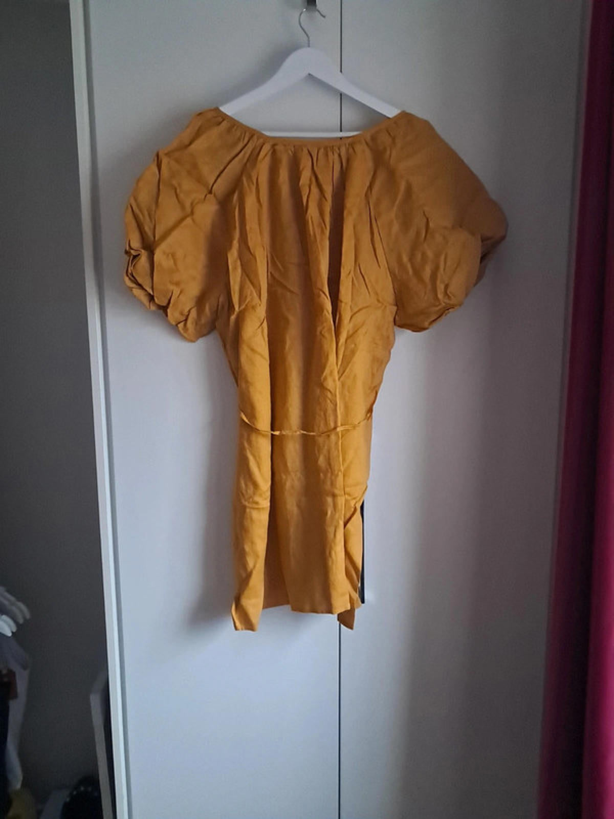Yellow linen dress
