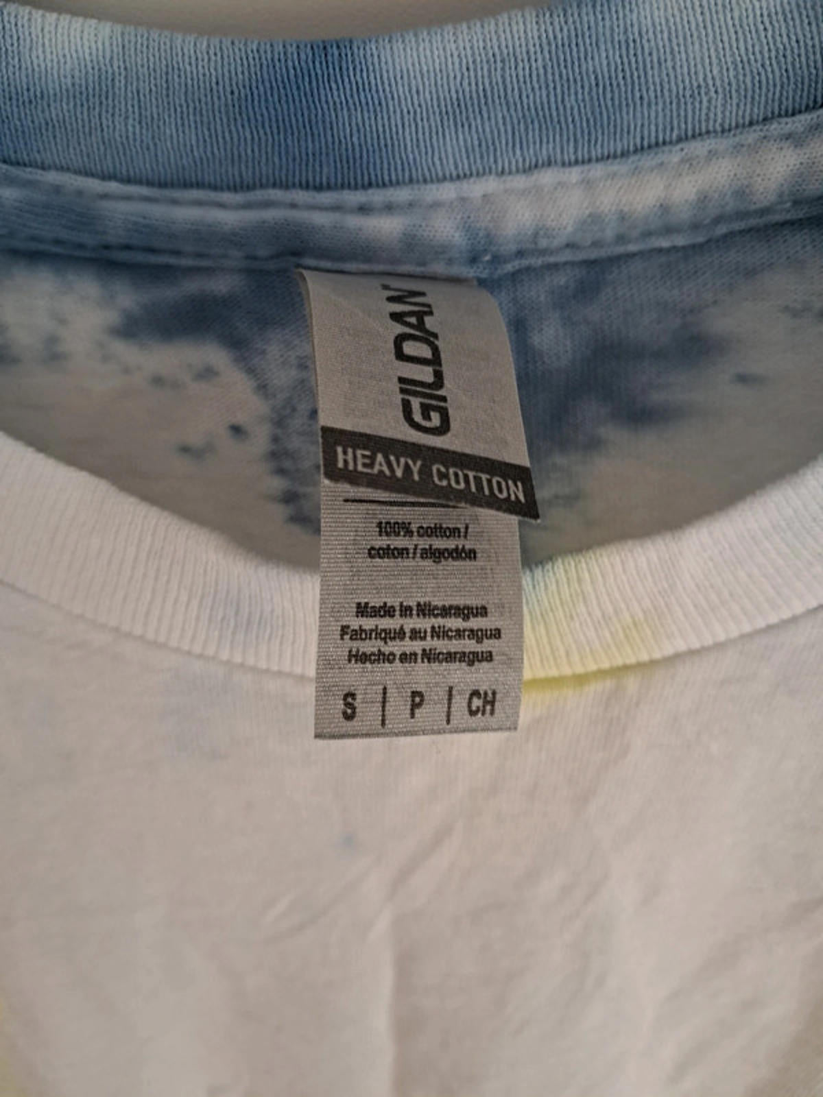 White tie dye shirt