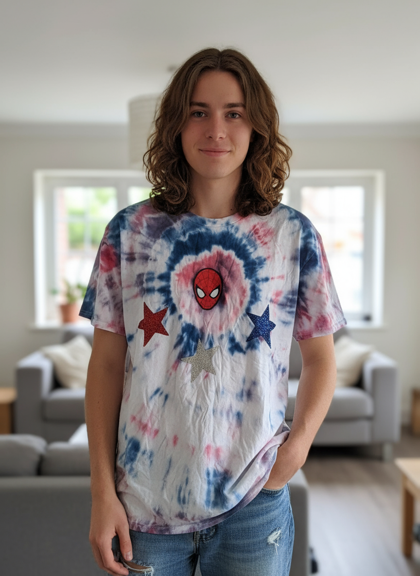 Embellished tie dye shirt