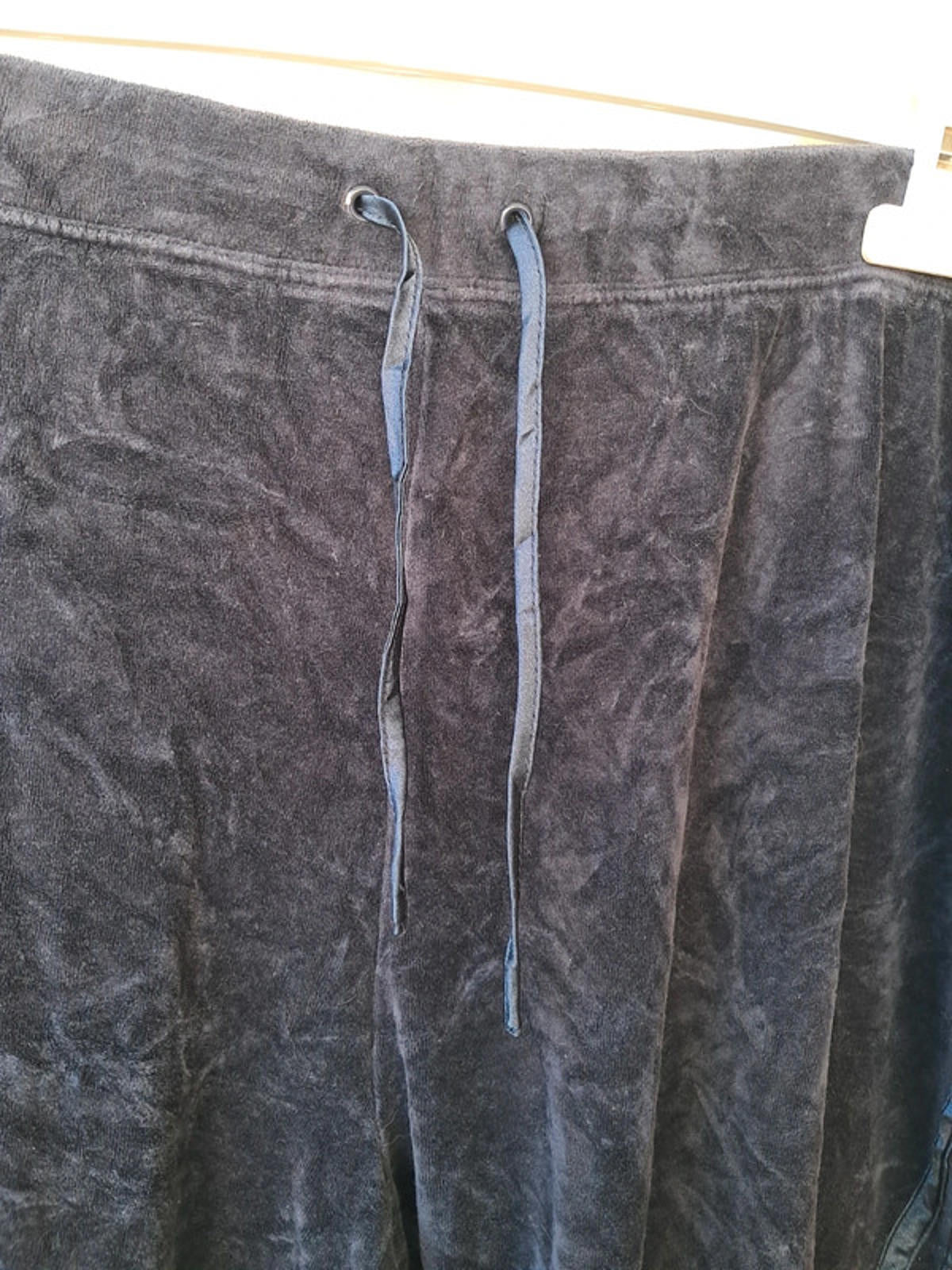 Blue suede joggers