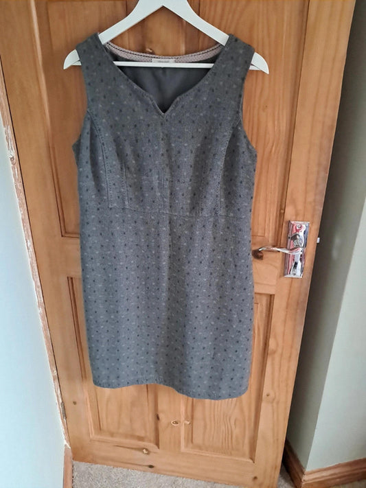 Grey pinafore dress