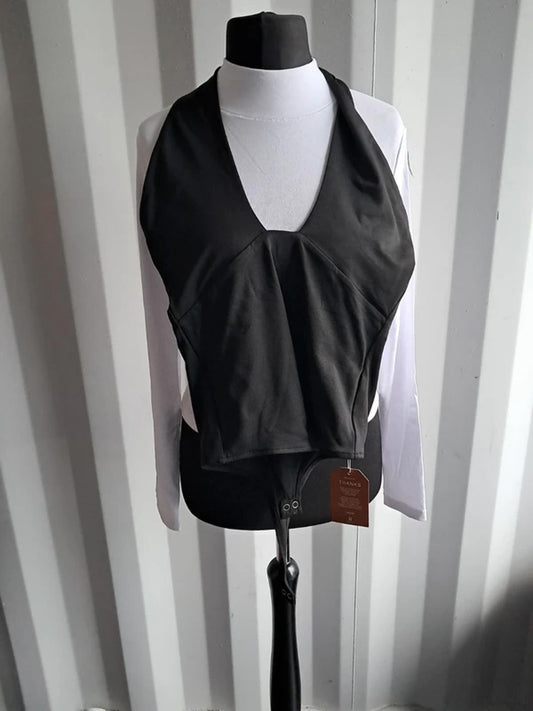 Black halterneck bodysuit
