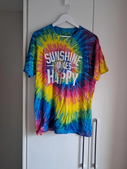 Spiral rainbow sunshine t shirt
