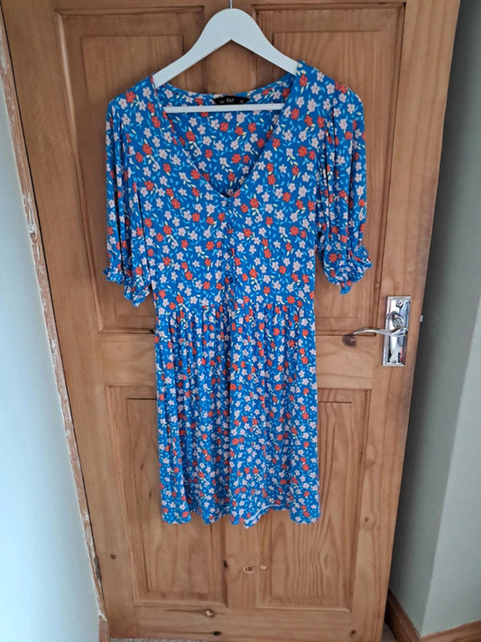 Blue floral dress