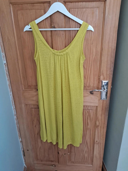 Neon Green print dress