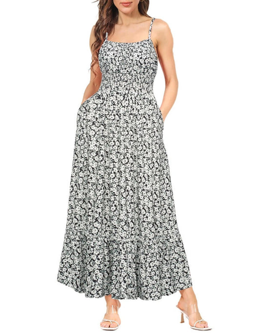 Daisy print maxi dress