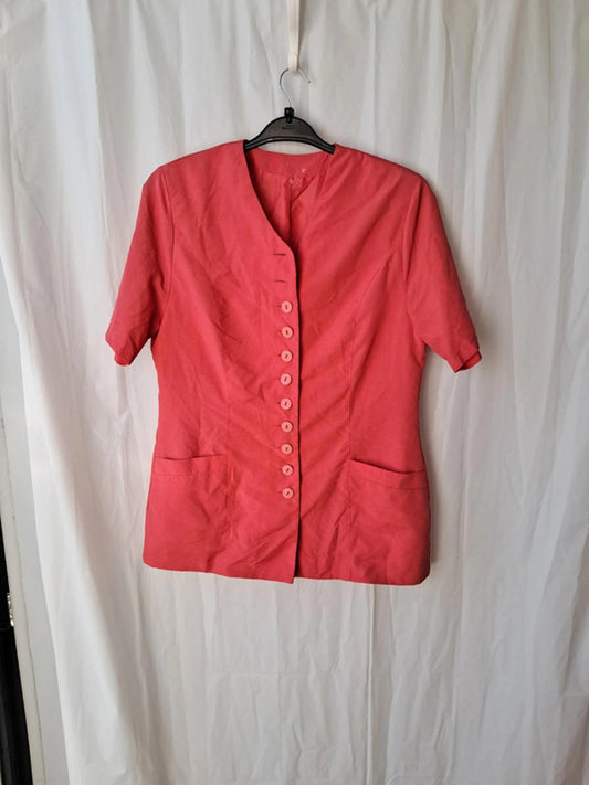 Pink button up short sleeve