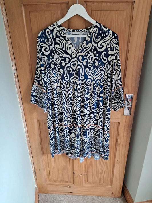 Blue smock dress