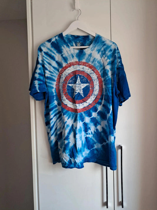 Captain America tie dye t shirt